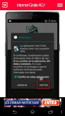 Internet Gratis 4G android App screenshot 2